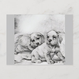 Carte Postale Puppy love
