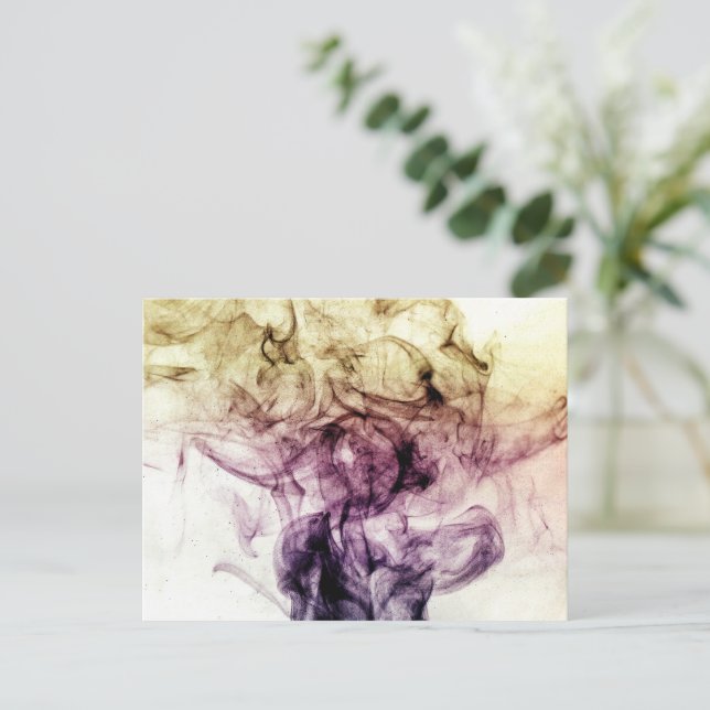 Carte Postale Purple Brown Smoky Dust Abstrait (Debout devant)