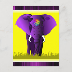 Carte postale Purple Elephant