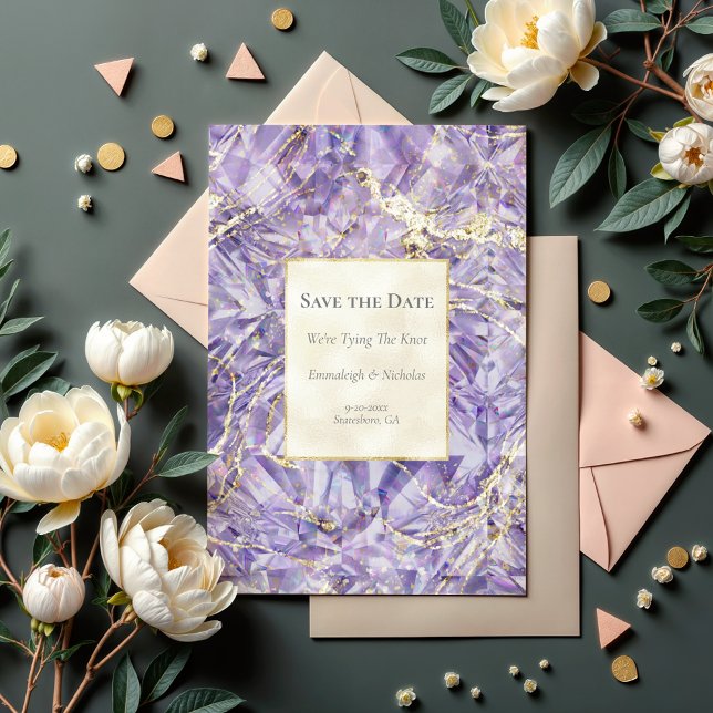 Carte Postale Purple Euphoria Spinel Gemstone Enregistrer la dat (Créateur téléchargé)