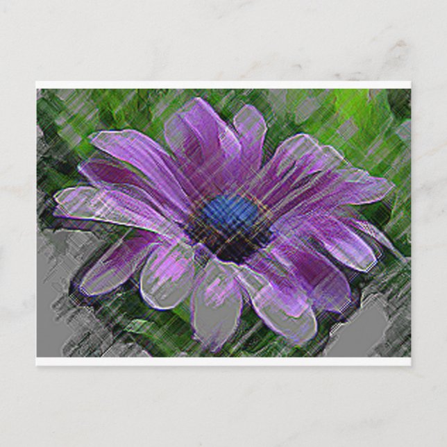 CARTE POSTALE PURPLE FLORAL (Devant)
