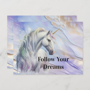 Carte Postale Purple Gold Dream Unicorn
