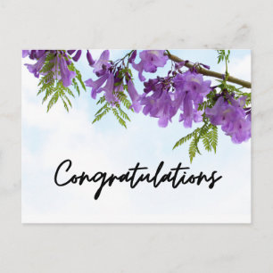 Carte Postale Purple Jacaranda Flowers Félicitations
