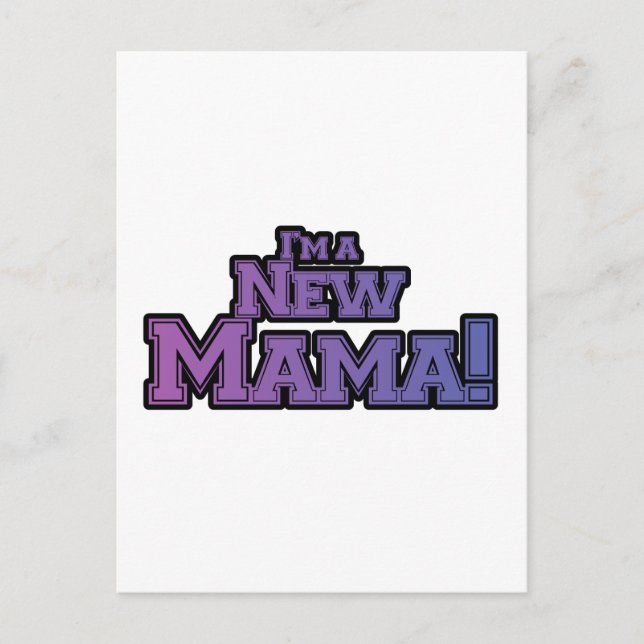 Carte Postale Purple Je suis un nouveau t-shirts et cadeaux Mama (Devant)