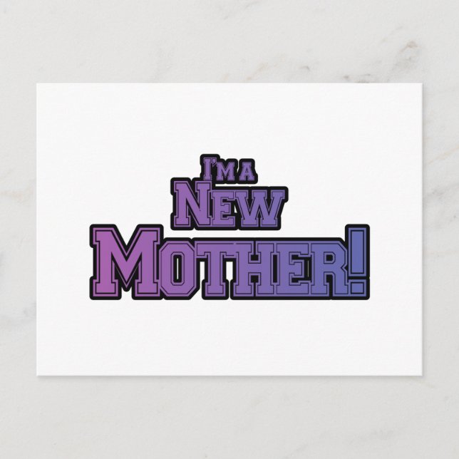 Carte Postale Purple Je suis une nouvelle mère t-shirts et cadea (Devant)