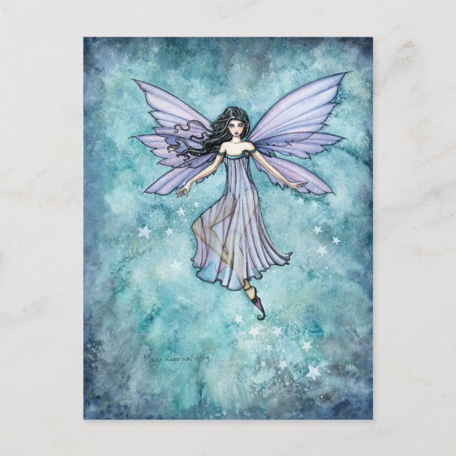Carte Postale Purple Lavender Fairy Art par Molly Harrison (Devant)