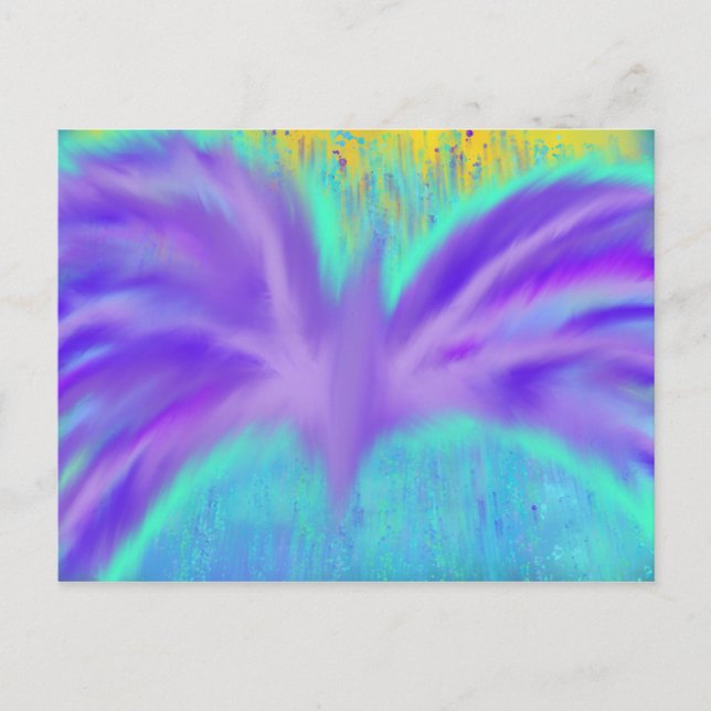 Carte Postale Purple Saint Esprit Dove Christian Art Moderne (Devant)