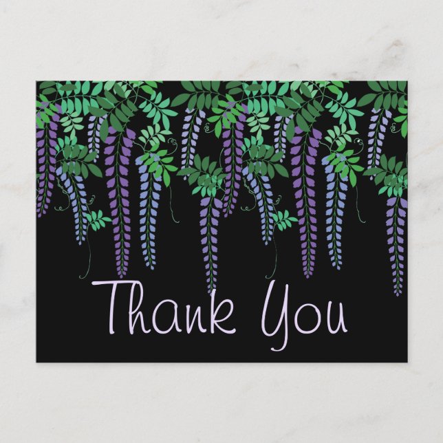 Carte Postale Purple Wisteria Japonais Floral Kimono (Devant)