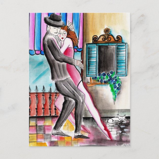 Carte Postale Purring Tango Ronroneando (Devant)