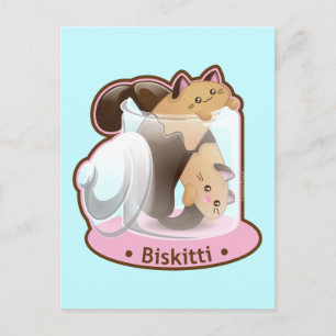 Carte Postale Purrista Pawfee : Chats de Biscotti