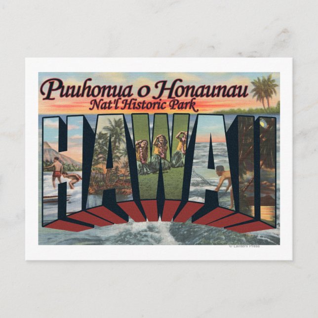 Carte Postale Puuhonua o Honaunau Park, Hawaii (Devant)