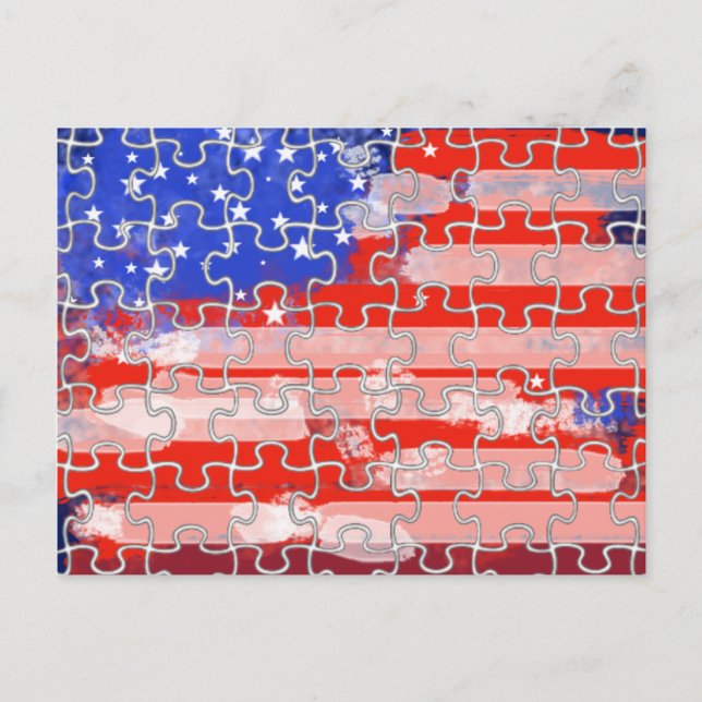 Carte Postale puzzle américain (Devant)