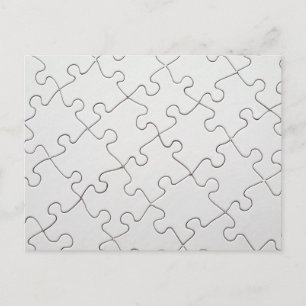 Carte Postale Puzzle blanc