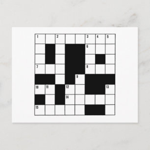 Carte Postale Puzzle de mots croisés