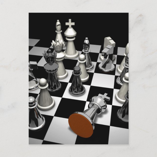 Carte Postale Puzzle d'échecs (Devant)