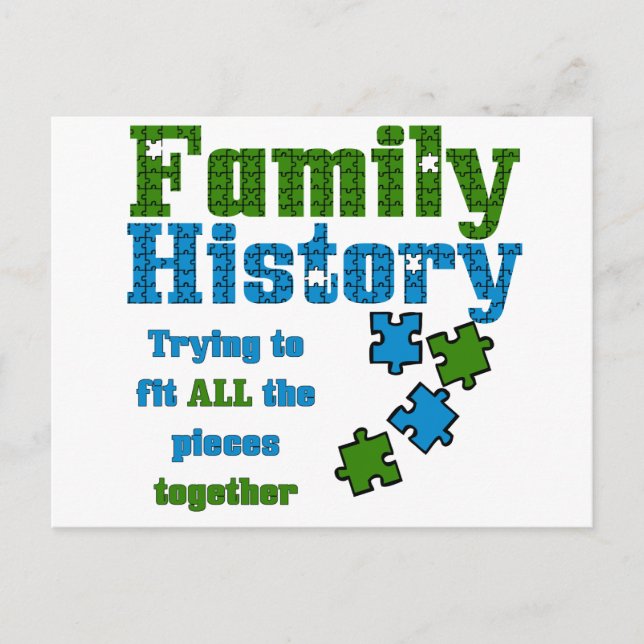 Carte Postale Puzzle d'histoire familiale (Devant)