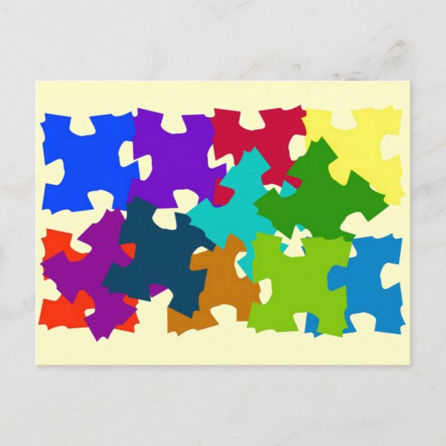 Carte Postale Puzzle pieces de Jigsaw (Devant)