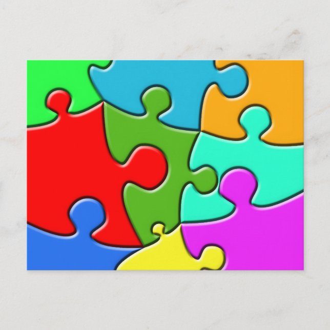 Carte Postale Puzzle psychédélique (Devant)