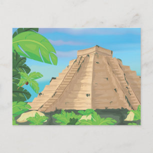 Carte Postale Pyramide aztèque