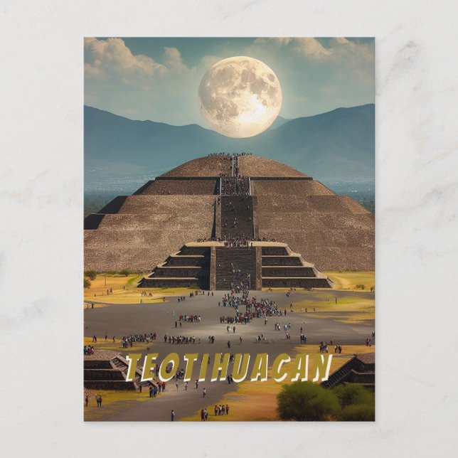 Carte Postale Pyramide de la Lune, Teotihuacan, Mexique Voyage (Devant)
