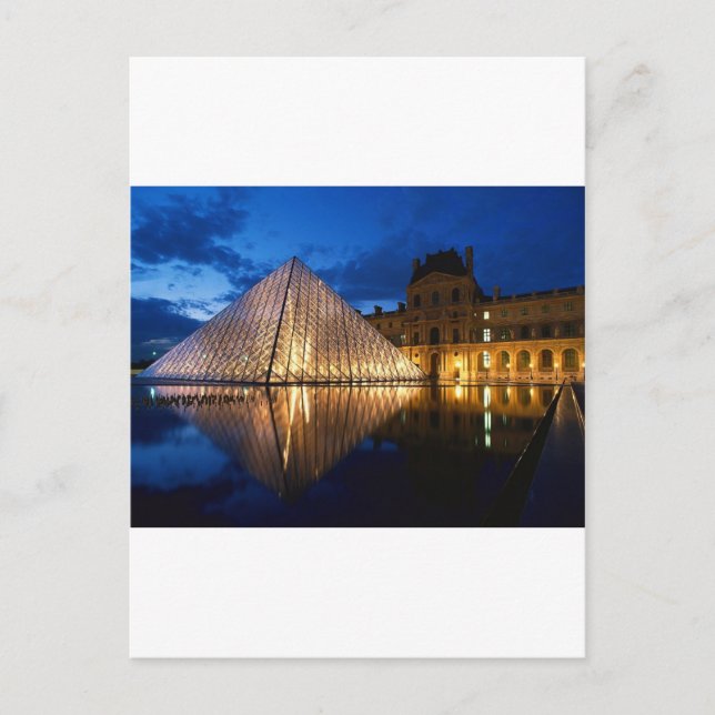 Carte Postale Pyramide en Musée du Louvre, Paris, France (Devant)