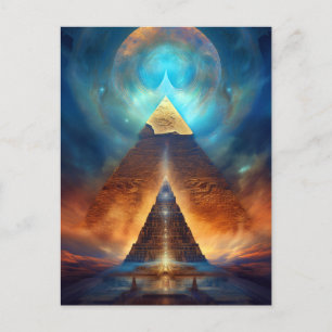 Carte Postale Pyramide Imaginaire mystique Art Visionnaire