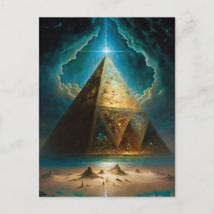 Carte Postale Pyramide mystique Art Visionnaire