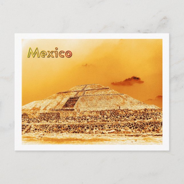 Carte Postale Pyramide solaire du Mexique (Devant)