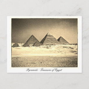 Carte Postale Pyramides antiques Egypte, Architecture vintage du