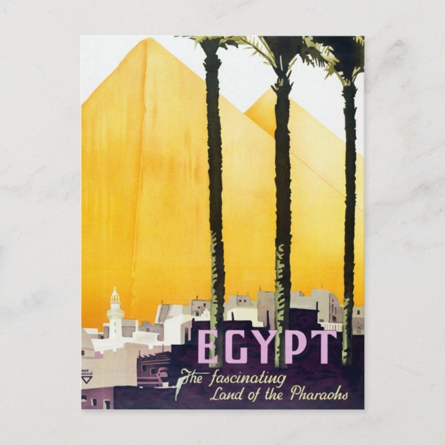 Carte Postale Pyramides d'Égypte vintage (Devant)