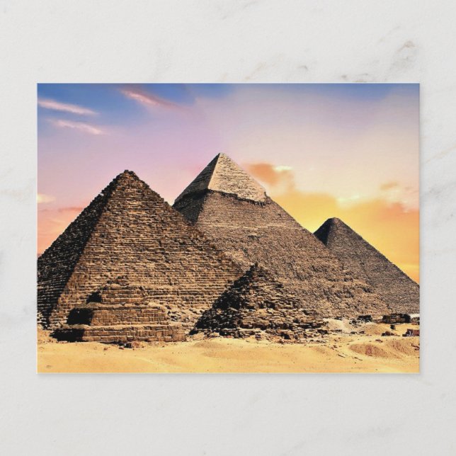 Carte Postale Pyramides égyptiennes photo du paysage (Devant)