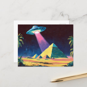 Carte Postale Pyramides égyptiennes UFO Aliens