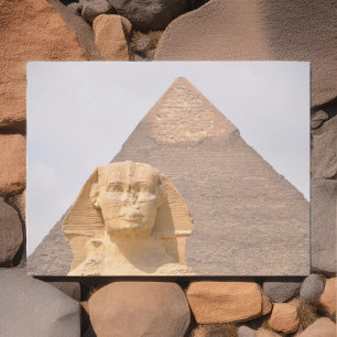 Carte Postale Pyramides Sphinx Pharaon Égypte ancienne Giza Voya
