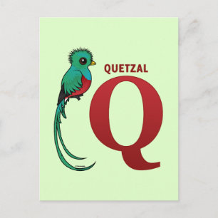 Carte Postale Q pour Quetzal