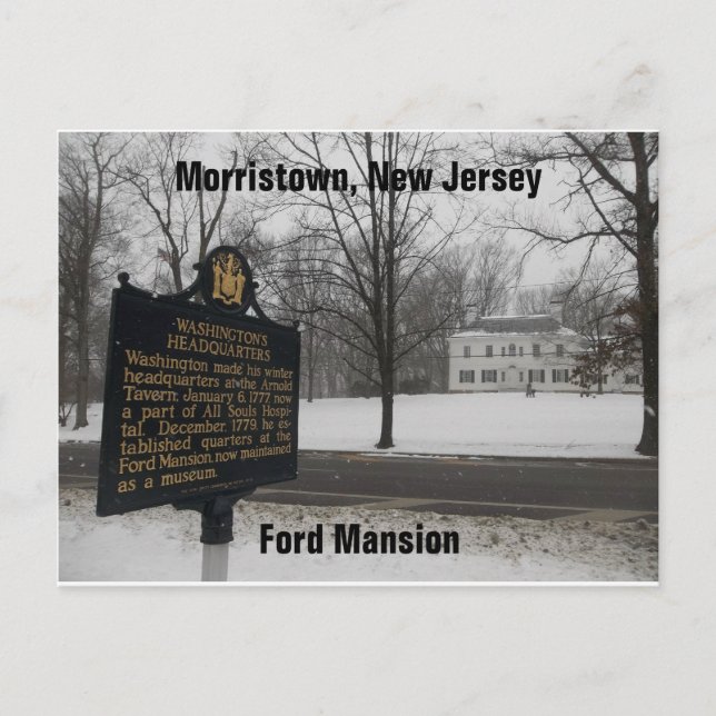 Carte Postale QG du Gal George Washington 1779-80 Morristown, NJ (Devant)