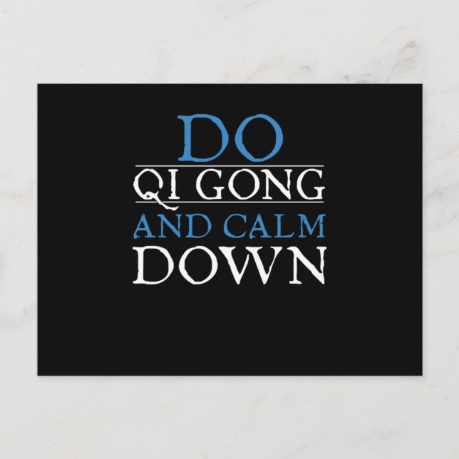 Carte Postale Qigong Meditation Taichi Do Qi Gong And Calm Down (Devant)