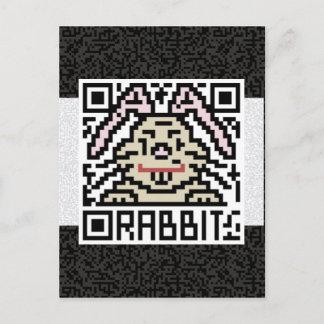 Carte Postale QR Code du lapin