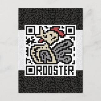 Carte Postale QR Code le coq