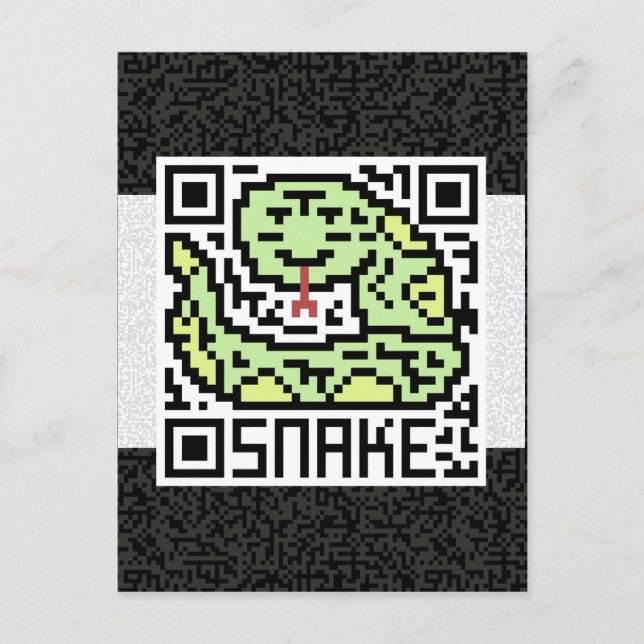 Carte Postale QR Code le serpent (Devant)