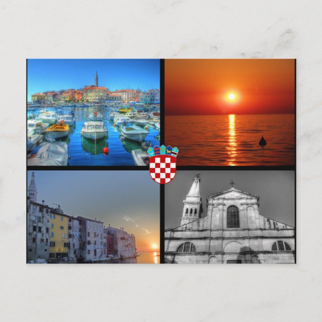 Carte Postale Quad photos de Rovinj (Devant)