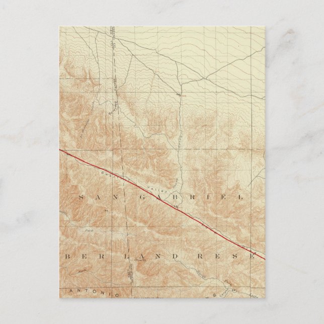 Carte Postale quadrangle de San Antonio montrant San Andreas Rif (Devant)