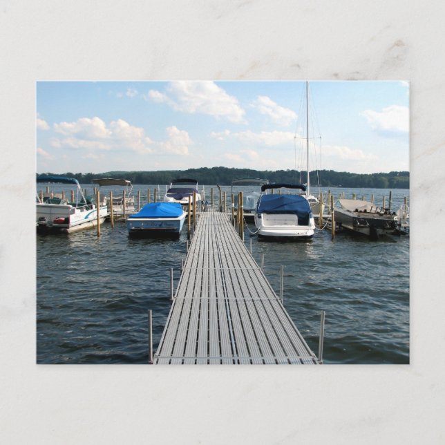 Carte Postale Quai de bateau - Lac Chautauqua (Devant)