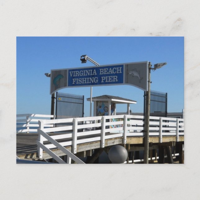 Carte Postale Quai de pêche de Virginia Beach (Devant)