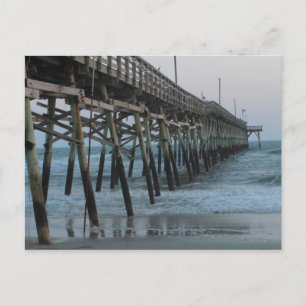 Carte Postale Quai et vagues = Oak Island, NC