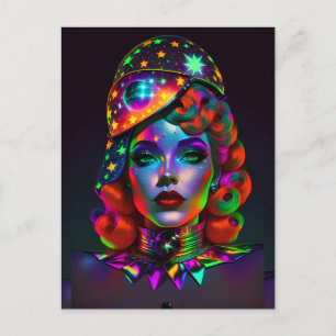 Carte Postale Quand Black Landing sur le rouge - Ken Gage Art