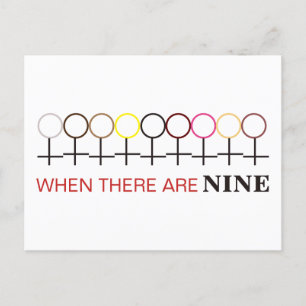 Carte Postale Quand il y a neuf Justice Ginsburg RBG SCOTUS