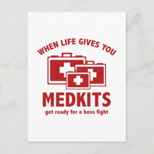 Carte Postale Quand la vie vous donne des médicaments