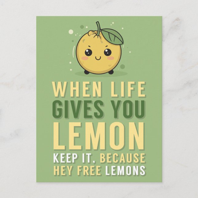 Carte Postale Quand la vie vous donne l'amitié du citron (Devant)