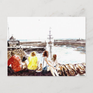 Carte postale 'Quand le bateau arrive'