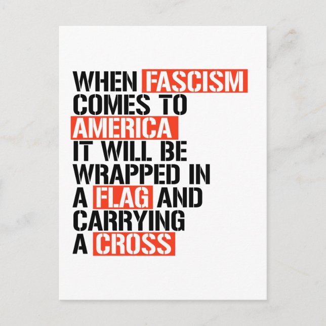 Carte Postale Quand le fascisme arrive en Amérique (Devant)